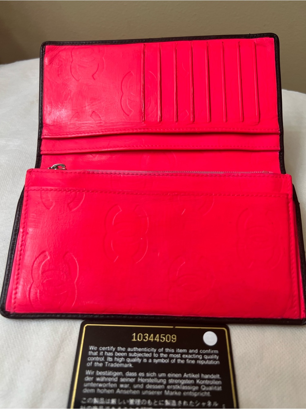 Chanel Authentic Quilted long Leather Wallet EUC - Picture 4 of 11